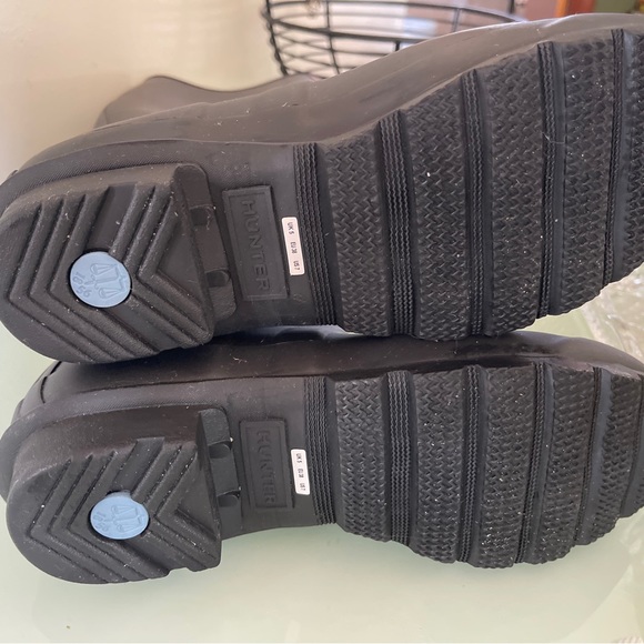 Worn Once Hunter Original Tall Rain Boots Black Refined Women's 7 - Picture 6 of 10